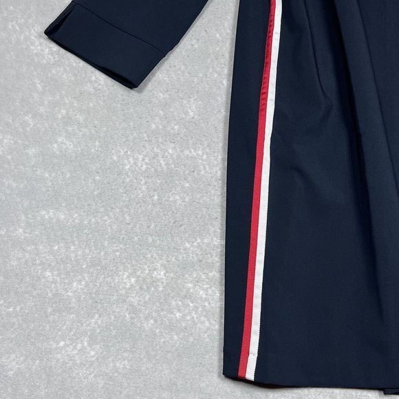Tommy Hilfiger Shift Dress Women Large Navy Hardware Sleeve Knee Length NWT $98 - Picture 4 of 13